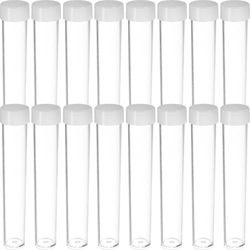 SOLUSTRE 30pcs Glitter Bottles Empty Plastic Tubes Lid for Beads Storage Multifunctional Small Empty Bottles for Home Edit Crafts