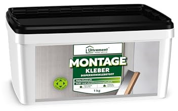 Ultrament Montagekleber - Dispersionsklebstoff, Hohe Klebkraft, Stoß- und vibrationsunempfindlich, 1 Kg