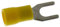 25x Capocorda a forcella parzialmente isolato 4-6mm² Diametro del foro M5 Giallo Capocorda ad anello Rame stagnato