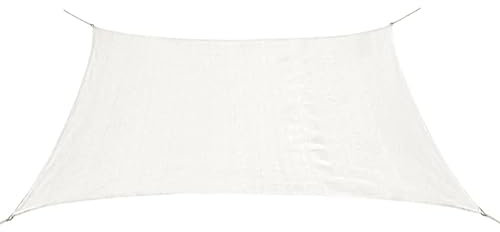 vidaXL Toldo de Vela Cuadrado de HDPE Blanco 2x4 m Lona para Sombra de Patio
