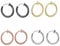Liuxn Finti Orecchini Anelli Cerchi Non-Pierced Anelli Naso Labbro Orecchio Clip Gioielli per Corpo, 4 Paia
