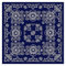 Western Ranch Bandana Halstuch Nikkituch Kopftuch Baumwolle Paisley XL 70 x 70 cm (Marine)