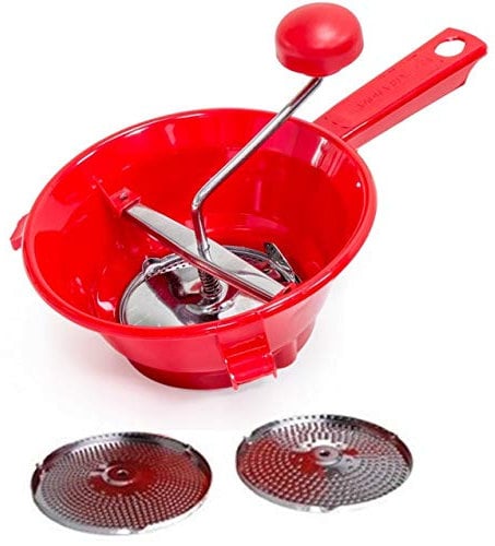 Fratelli Rivadossi Passiergerät aus Kunststoff, 16 cm, mit Edelstahlklingen + 3 Scheiben, einzigartig