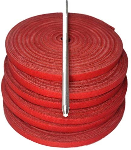 TOFL Softball- und Baseball-Handschuh-Spitzen-Kit | Handschuh--Schnürset | 6 Leder-Schnürsenkel mit Schnürnadel für Fänger Handschuh, rot