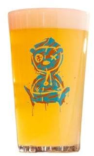 Tiny Rebel Pint Beer Glass Nucleated (1 Glass)