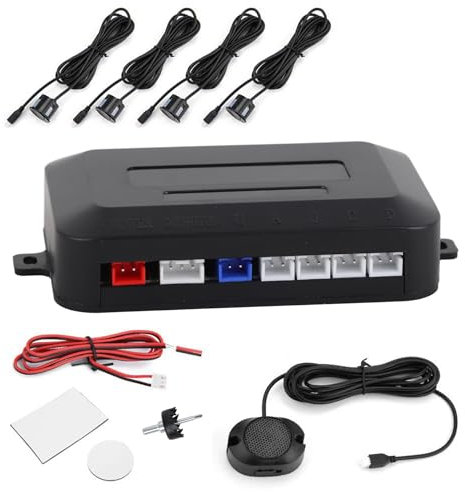 Sensore di parcheggio per auto, sensori di retromarcia per auto, sensore di parcheggio per auto Kit di retromarcia di sonda indicatore acustico di avvertimento 12V