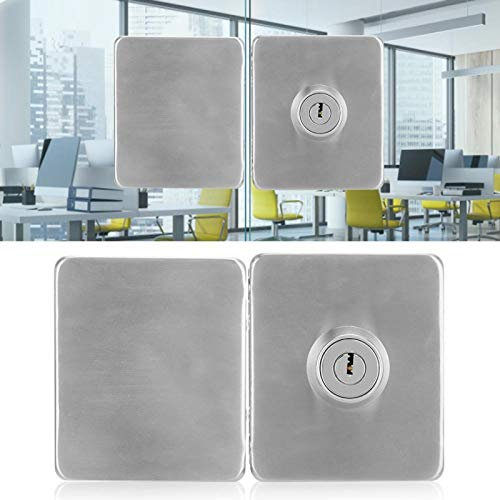 Serratura per porta in vetro di installazione semplice Quadrata singola senza telaio senza foratura Chiusura per porta in vetro Ferro inossidabile per ufficio per hotel per casa per