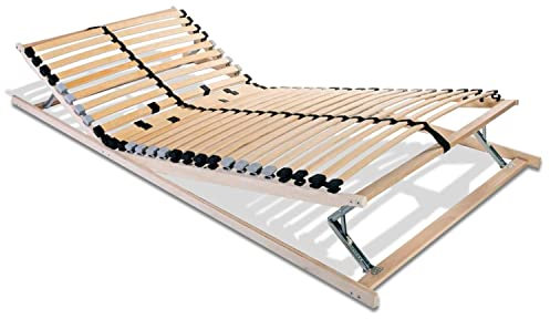 Coemo 7 Zonen Lattenrost Ergo KF Kopf- und Fußteil verstellbar mit 28 Leisten, stabilisierendes Mittelband, Härtegradverstellung 90 x 200 cm