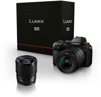 Panasonic Lumix S5K | Fotocamera ibrida Full Format + Lumix S 20-60mm F3.5-5.6 + Lumix S 85mm F1.8 (24MP, Video 4K 4:2:2 10bit, doppia stabilizzazione, V-Log, Tropicalizzato) - Versione francese