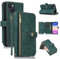 ZCDAYE Hülle für iPhone 12 mit Kartenhalter Geldbörse, Leder iPhone 12 Handyhülle Handytasche Schutzhülle für iPhone 12 (6.1 inches), Grün
