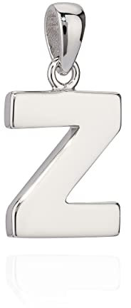 NKlaus 13x11mm Kettenanhänger Buchstabe Z Silber 925 anlaufgeschützt glanz Alphabet 10057