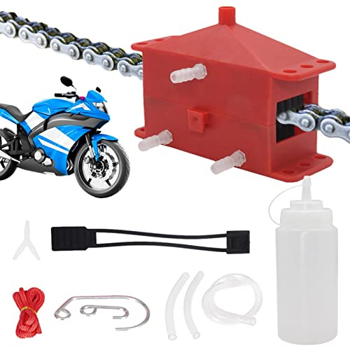 Steadybombb Macchina per la Pulizia della Catena della Bicicletta | Kit di Pulizia per Moto | Set di Kit di Pulizia della Trasmissione a Catena per motociclette, Strumenti di Pulizia per la Pulizia