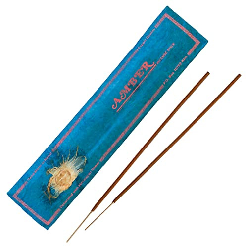 Bodhi® Premium Amber Räucherstäbchen, 15 Stück – warm und harzig, für Behaglichkeit und Entspannung, aus Nepal, Ohne Chemie, 100% natürlich