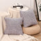 Mandioo 2er Set Super Soft Plüsch Faux Pelz Dekokissen Kissenbezüge 40x40 cm Hellgrau, Plaid Textur Moderne Luxus Kissenbezug Sofakissen Dekorativ Couchkissen Kissenhülle für Sofa Couch Wohnzimmer