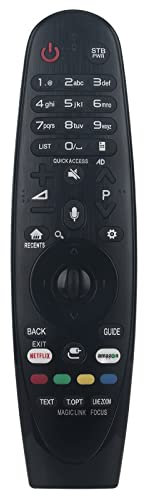 VINABTY AKB75075301 AN-MR650 Reemplazo de Mandos a Distancia por Voz para LG TV 49UJ7700 55UJ7700 55UJ7750 60UJ7700 65UJ7700 65UJ7750 43UJ6500 49UJ6560 55UJ6540 OLED55C7P