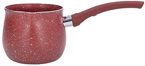 Riuulity Mini-Milchpfanne, Einhand-10-cm-Schmelztopf mit Antihaftbeschichtung Zum Kochen von Klebrigen Saucen Zum Aufwärmen von Milch (Rot)