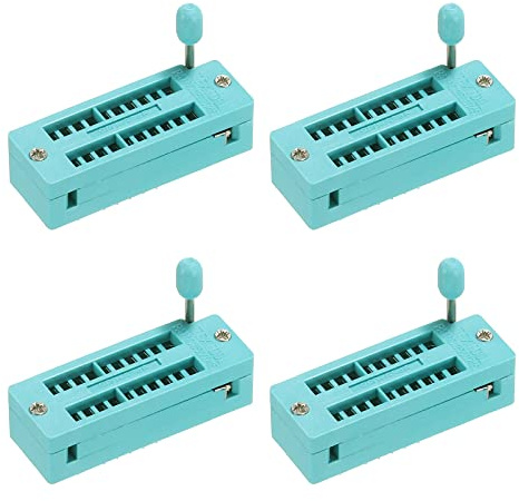 PATIKIL Universal IC Test ZIF Socket 20 Pin 2.54mm Pitch for Microcontroller, Chip, Breadboard, Program IC's, 4 Pack