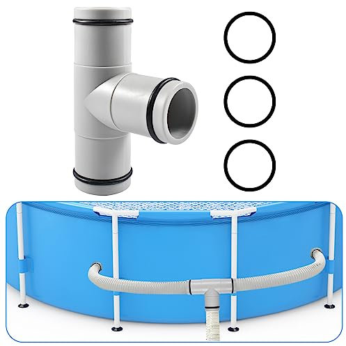 T Stück 32mm, Raccord Tuyau Piscine, Adaptateur De Tuyau De Piscine, Raccord D'extension De Tuyau D'eau, Durable, Peut être Utilisé Pour Connecter Le Tuyau De Jardin