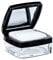 Empty Black Square 10ml Make-up Loose Powder Container Case with Mirror Sifter Lid and Powder Puff Glitter Powder Foundation Cosmetic Box Jar for Home and Travel