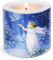 Kerze Weihnachten mit Engel und Taube als friedvolle Tischdeko im Winter. Kerze mit Motiv als weihnachtliche Deko für eine warme Atmosphäre Ø8 x Höhe 7,5cm