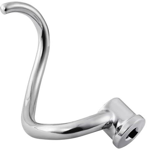 Lawenme Gancio per impasto KitchenAid, gancio per impasto a spirale in acciaio inox, per mixer KitchenAid da 5,5-6 litri, compatibile con modelli KV25G0X, KP26M1X, Pro 600 Series