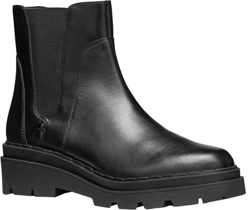 Geox D Felleny C, Stivale alla Caviglia Donna, Nero, 39 EU