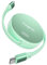 Fasgear 240W USB C to USB C Cable 3.3ft Retractable 5A Fast Charging Type C Cord for 100W USB C Charger [4-Stretch Length] Compatible with i-Phone 15 plus, Mac-Book Pro 2022, Xbox Series S,etc (Green)
