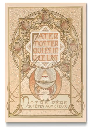 artboxONE Galerie-Print 120x80 cm Mucha - Pater Noster hochwertiges Acrylglas auf Alu-Dibond von Old Masters
