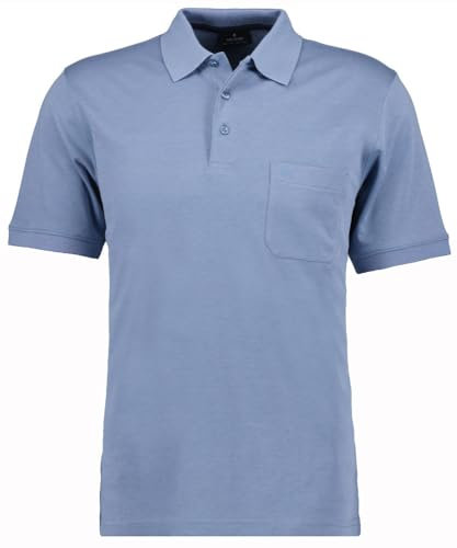 RAGMAN Herren Softknit-Polo mit Brusttasche Kurzarm, 540391, BLAU, 3XL