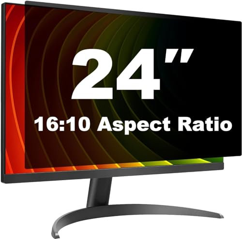 salipt 24 inch Computer Privacy Screen Filter for 16:10 Widescreen Display, Screen Privacy Filter,Anti Spy Anti-Glare Blue Light Blocking Screen Protector Film (WxH: 518mmx323mm)