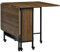HOMCOM Klappbarer Esstisch Mobiler Klapptisch mit Offenem Regal Esszimmertisch Küchentisch für Kleine Räume, Küche, Esszimmer 130 x 80 x 74 cm Braun