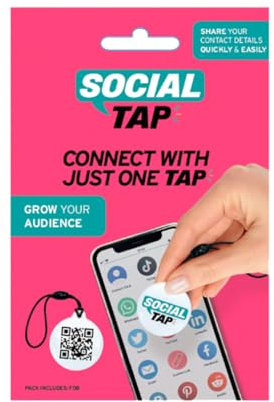 Porte-clés NFC | NFC Tag | Carte de visite numérique sans contact pour des connexions transparentes et | Carte à puce pour partage de réseaux sociaux - iOS et Android