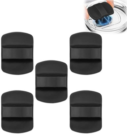 EHOTER Magnetic Slider Replacement for Yeti, 2024 Tumbler Cup Lid Magnet Slider Block Compatible with Yeti Lids 10 oz, 14 oz, 16 oz, 20 oz, 26 oz, 30 oz (Black 5pcs)