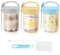 Mulaibdin 3 Stück Overnight Oats Gläser, Müslibecher to Go mit Löffel, Overnight Oats Behälter Glas 430ml, Joghurtbecher to Go mit Geschenktüten Transparent, Einmachgläser für Porridge,Müsli