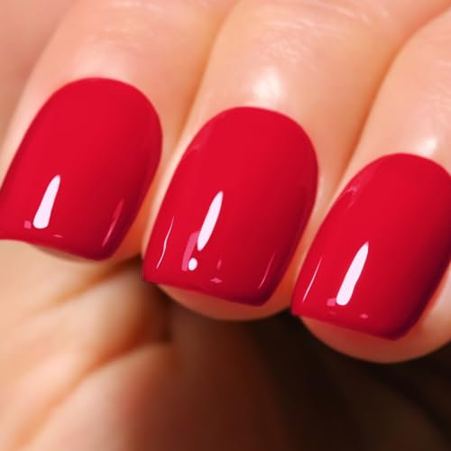 Ozzeal Gel Polish,1 Pcs 15ml Apple Red Gel Nail Polish Soak off LED UV Gel Nail Polish Art Starter Manicure Salon DIY Nail Gel Polish at Home for Girl Women