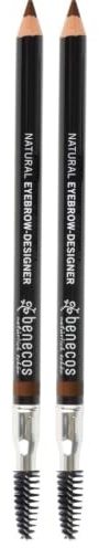 benecos - Naturkosmetik - Eyebrow Designer - vegan - brown (Packung mit 2)