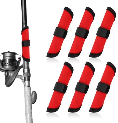 Gosknor 6pcs Lure Wrap, 5.9 Inch Fishing Lure Covers Armour Lure Gloves Fish Hook Protectors Lure Shield Guard to Keep Fishermen Safe for Fishing Rod