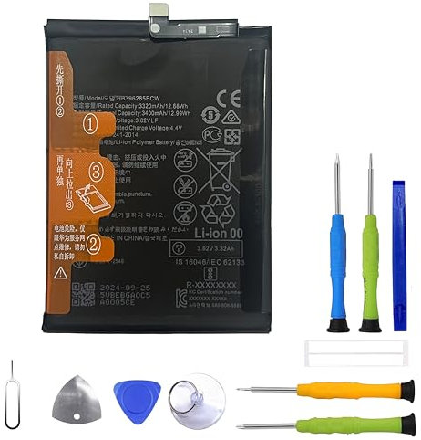 ERYNK HB396285ECW Batterie de rechange pour Honor 10 & Huawei P20 EML-L29C, EML-L09C avec jeu d'outils