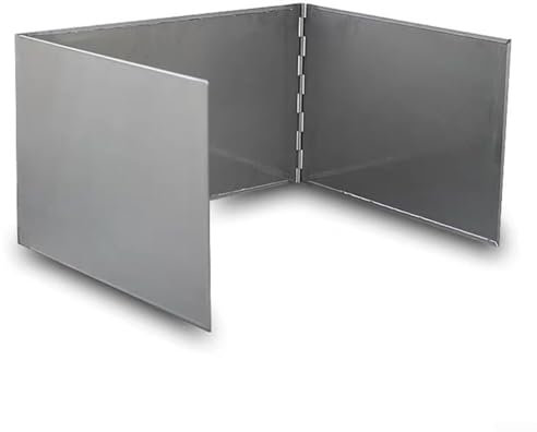 DAZZLEEX Pare-vent pliable à 3 plaques pour réchaud de camping, camping, pique-nique, cuisinière à alcool