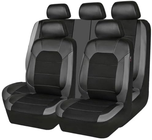 GFFLH Auto Sitzbezüge für Hyundai i30 Kombi PD GD FD 2017-2019 2020 2021 2022 2023 2024 2025, Wasserdicht Sitzbezug Komplett Set PU Leder Autositzbezüge Vordersitze Rücksitze Schonbezüge,Grey