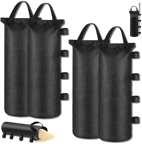 4 Stück Pavillon Gewichte, Gewichte Pavillon Sandsäcke, Oxford Sandsäcke Beschwerung, 800D Oxford Gewichte, Erweitern Zelt Stabilität für Befestigen Zeltstangen Camping Strand Garten, 50×20cm