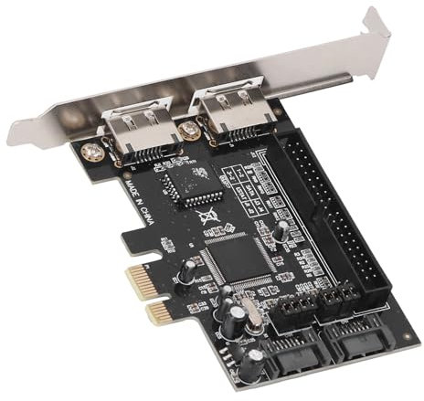 Serielle ATA PCI Express Controller -Karte, 2 Port -PCIe zu Serieller ATA ESATA IDE -Controller -Adapterkarte, für 2000, 7, 8, Server 2003, Vista, für Linux für OS X für DOS