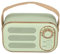 Sonew Altoparlante retrò con Suono Stereo HIFI e Ricarica USB - Altoparlante Vintage Wireless Portatile per Casa e Viaggi - (GREEN)