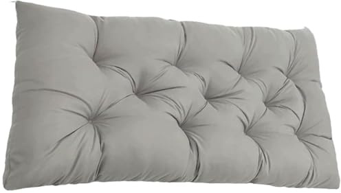 SWJ-swjssb Bankauflage Sitzkissen Gartenkissen Bankkissen 90x50/100x50/110x50/120x50cm, Dicke 8cm,Sitzauflagen Loungekissen Sitzpolster Auflage Für Bänke/Gartenbank Stuhlkissen(Hellgrau,120x50cmx8cm)