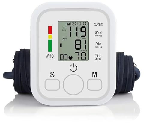 Misuratore di Pressione da Braccio, Sfigmomanometro Digitale Automatico, Macchinetta Pressione Arteriosa, Rilevazione Aritmia, Accurato Monitoraggio Domestico dell'Ipertensione