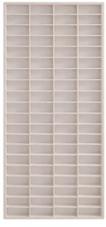 ArtTwist Modellauto Vitrine | Hot Wheels Aufbewahrung zu 80 Fächen | Sammlervitrine Hängend 40cm x 78cm x 4cm | Setzkasten Holz für Wanddeko und Organisation (Weiß 2)