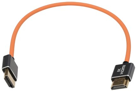 DRRI Soft Silicone 8K@60Hz 4K@120Hz HDMI to HDMI Cable for Sony Canon Nikons Camera Cage Handgrip Monitor,Camera Gimbal Monitor(30CM)