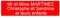 plaque ou etiquette boite aux lettres 3 lignes - rouge 100x25mm