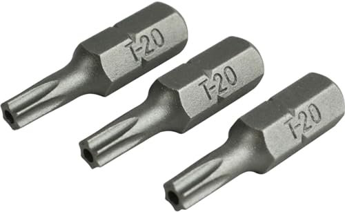 Faithfull Security S2 Grade Steel Screwdriver Bits T20S x 25mm (Pack 3)