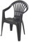 FineHome Kunststoff Stapelstuhl Gartenstuhl 'Altea' Bistrostuhl Anthrazit Gartensessel Balkonstuhl stapelbar Balkonmöbel Gartenmöbel